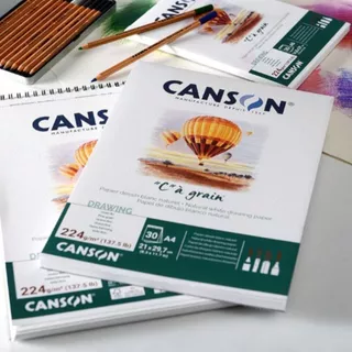 Bloco "C" à Grain Gão Fino 180g 30 Folhas CANSON