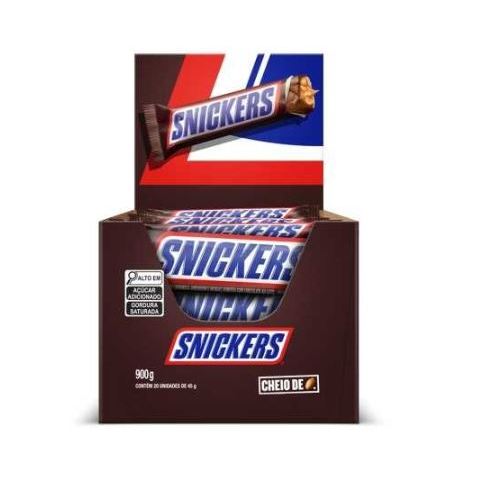 Display Chocolate Snickers Original Individual 20X45G | Shopee Brasil