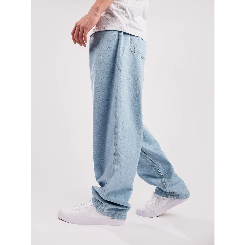 Calça Cargo Balão Jeans Masculina Larga com e sem Bolso Lateral ...