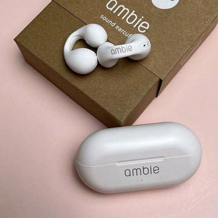 Fones De Ouvido Sem Fio Ambie 5.0 TWS Bluetooth Sound Earcuffs Condução De Ossos