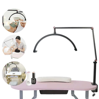 Luminária Arco Meia Lua Articulada Estética e Manicure com garra de Mesa