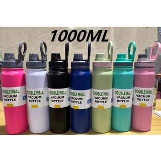 Garrafa térmica capacidade 1 litro vacuum bottle S-1000, Garrafa Térmica com Alça em Aço Inoxidável - Capacidade de 1 Litro ou 1000ml (COM LOGO)
