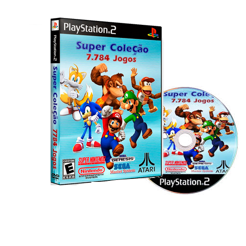 SUPER COLEÇÃO 7784 JOGOS NO BOX - PLAY 2 DIVERSÃO PARA CRIANÇAS