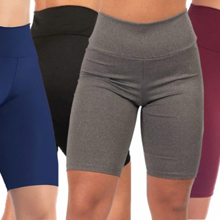 Kit 2 Bermuda Suplex Ciclista P ao G3 Feminino Shorts Fitness Liso Comprido
