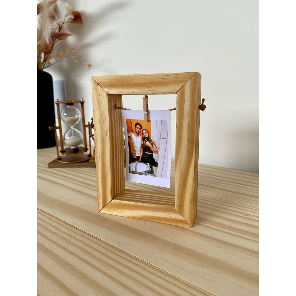 Quadro com varal + fotos presente dia dos namorados