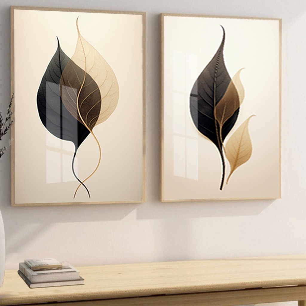 Quadros Decorativos Folhagem Sala Moderna