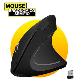 Mouse Sem Fio Do Mão Direita Ergonômico Vertical Computador Gaming USB Optical Rato Para PC Portátil