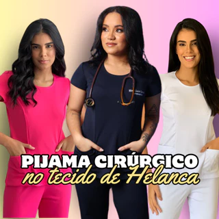 PIJAMA CIRÚRGICO SCRUB FEMININO NO TECIDO DE HELANCA MALHA