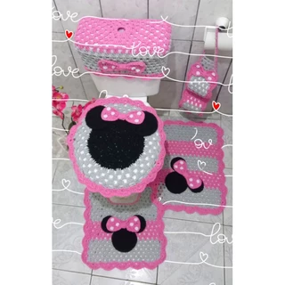 JOGO TAPETES BANHEIRO MINNIE (PRE VENDA)