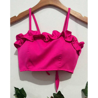 cropeed feminino com bojo alfaiataria -D-4
