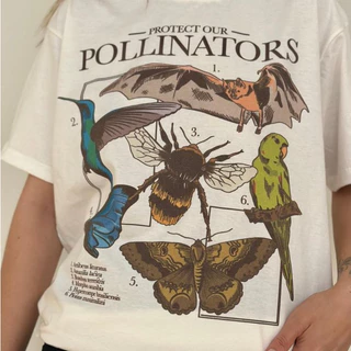 Camiseta Proteja os Polinizadores - Off-White