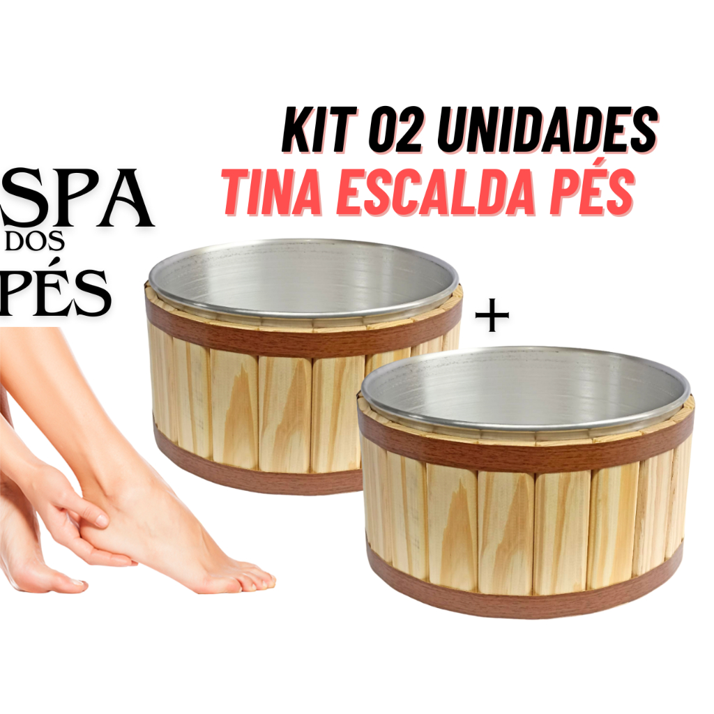Kit 2 Tinas Escalda Spa de Pés Bacia Para Pedicure Unhas Ofurô | Shopee ...