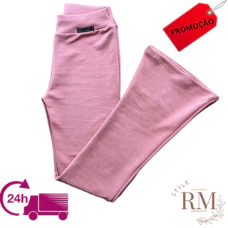 Calça Flare Crepe Juvenil Feminina Casual Lisa