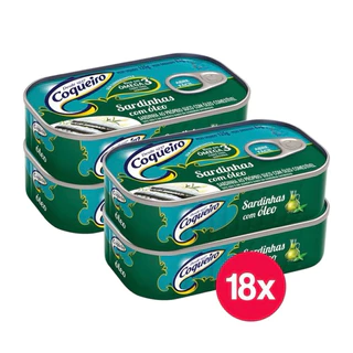 Sardinha Coqueiro 125g kit c/18 unidades