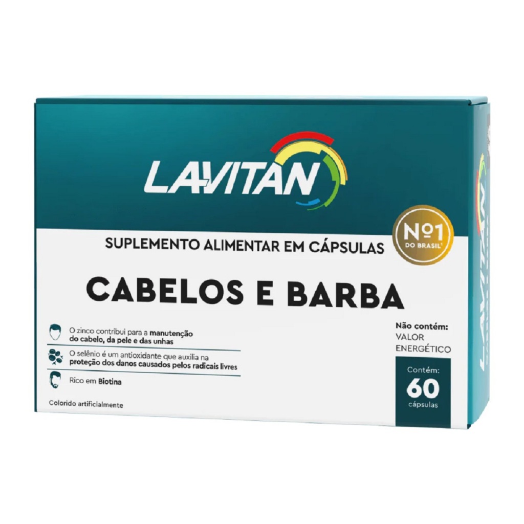 Lavitan Mais Hair Men 60caps Queda Intensa (cabelos E Barba) | Shopee ...