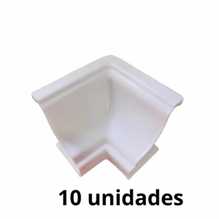 kit/10 Cantoneira Interna Branco Para Moldura/Sanca Forro Pvc