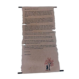 Papel pergaminho com sua frase, amor, casal, sagradas escrituras