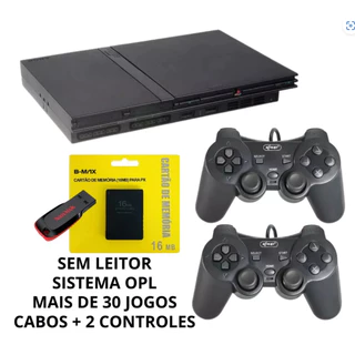 PlayStation 2 OPL Completo + 3mil Jogos e 2 Controles