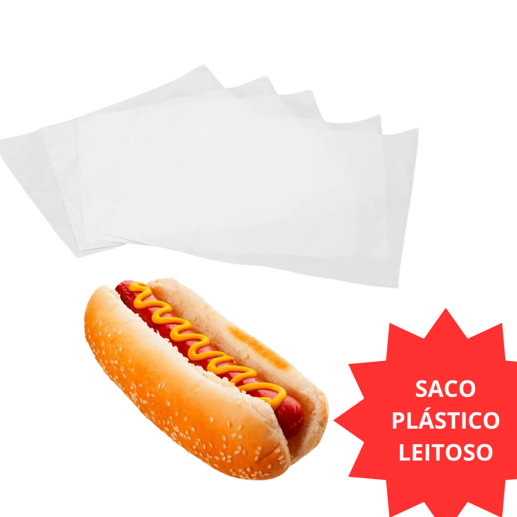 Saquinho de cachorro quente - 24x17 - 01KG - BRANCO/LEITOSO. | Shopee ...