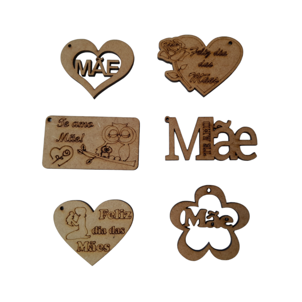 20 Chaveirinhos dia das Mães em MDF para fazer Chaveiros Lembrança