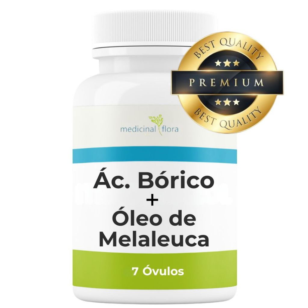 Óvulo de Ácido Bórico 600mg + Óleo de Melaleuca 3% - 7 Óvulos