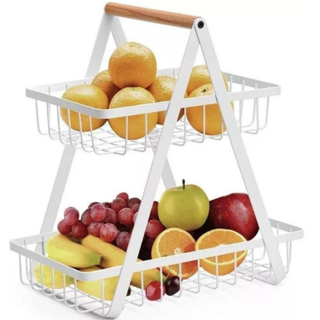 Fruteira para Cozinha - Mesa - de metal dois andares resistente e ...