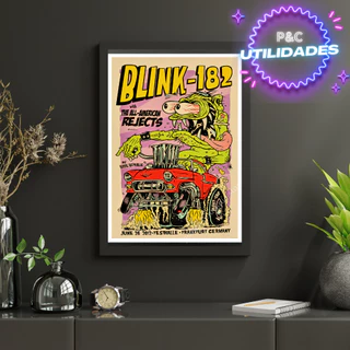 Poster Rock Retro - Quadro Blink 182 - Rock Band