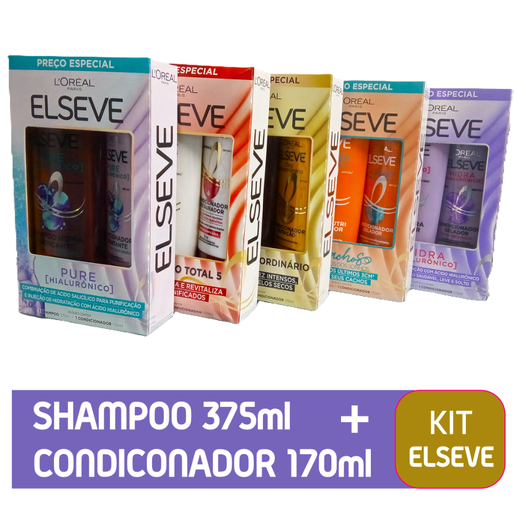 KIT SHAMPOO 375 ML + CONDICIONADOR 170 ML - ELSEVE