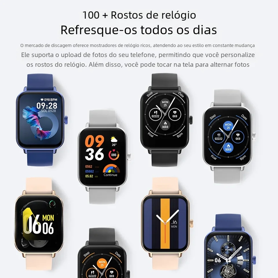Smartwatch COLMI P81 Original Tela 1.9” Bluetooth Chamadas + Saúde