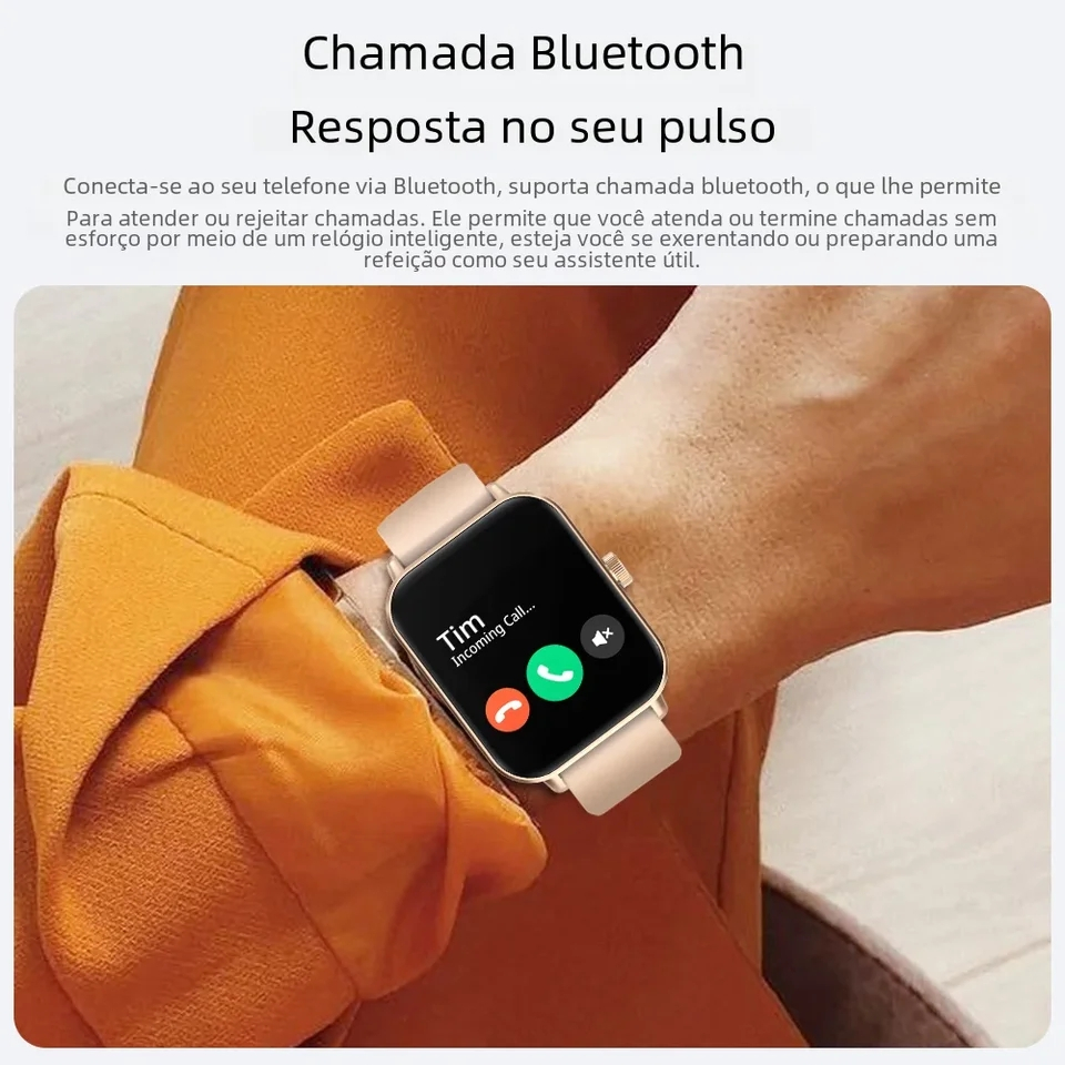 Smartwatch COLMI P81 Original Tela 1.9” Bluetooth Chamadas + Saúde
