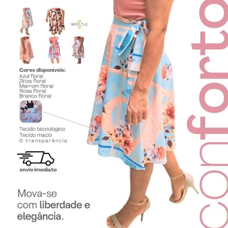 Saia Envelope MIDi evangelica floral transpassada