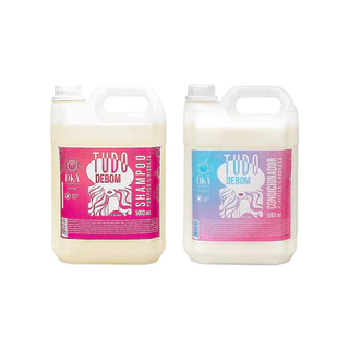 Shampoo 5L Profissional + Condicionador 5L D.KA para Cabeleireiras e Salões