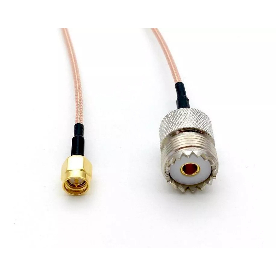 Cabo Pigtail Rg316 Sma Macho X Uhf Fêmea So239 Wifi RF SDR 15cm
