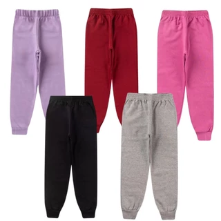 Kit 5 calça Moletom infantil Menina 1 ao 12