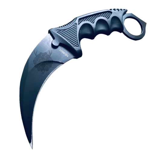 Faca Canivete Curvado Oxidado Com Bainha Modelo Karambit A22