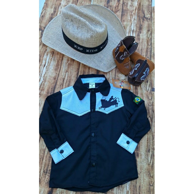 Camisa infantil Country | Shopee Brasil