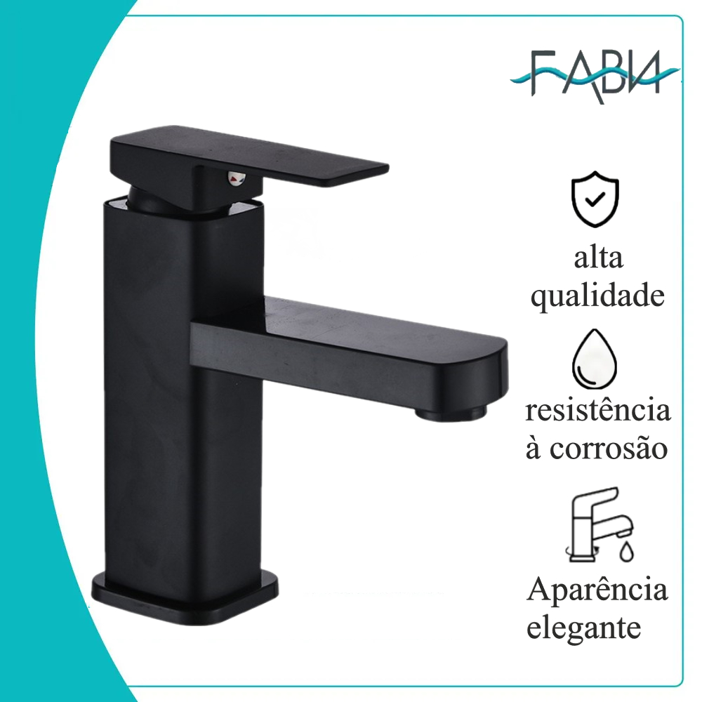 Torneira banheiro preta lavabo luxo quente e fria torneira controle de temperatura FABN