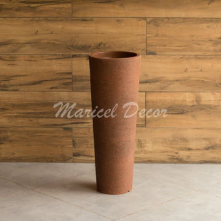 Vaso para planta Decorativo Ibiza Texturizado Escovado Luxo Moderno P
