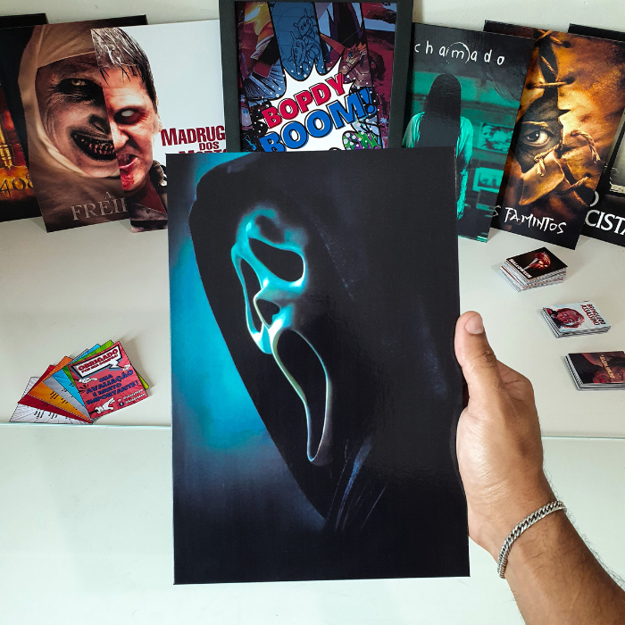 Pânico / Scream Placa decorativa mdf quadro decoração parede presente Filmes / Terror / Suspense / Ghostface