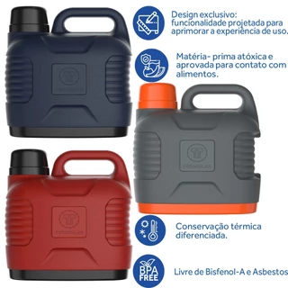 Garrafão Jarra Garrafa Térmico Supertermo 5 Litros Termolar Galão Para Água Gelada Café Quente Leite Tererê Chimarrão Original