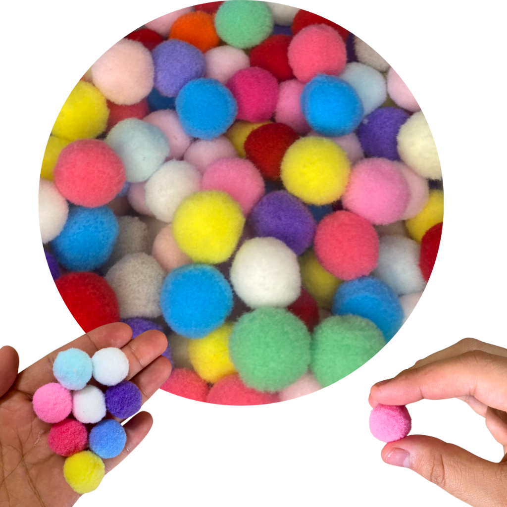 Pompom 20mm 100 peças perfeito para roupas laços tiaras decorações