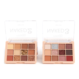 Paleta de Sombras, Maquiagem 12 Cores vibrantes Cintilante, Nudes e Glitter Naked Rose Pigmentação Longa duração cosmeticos Febella