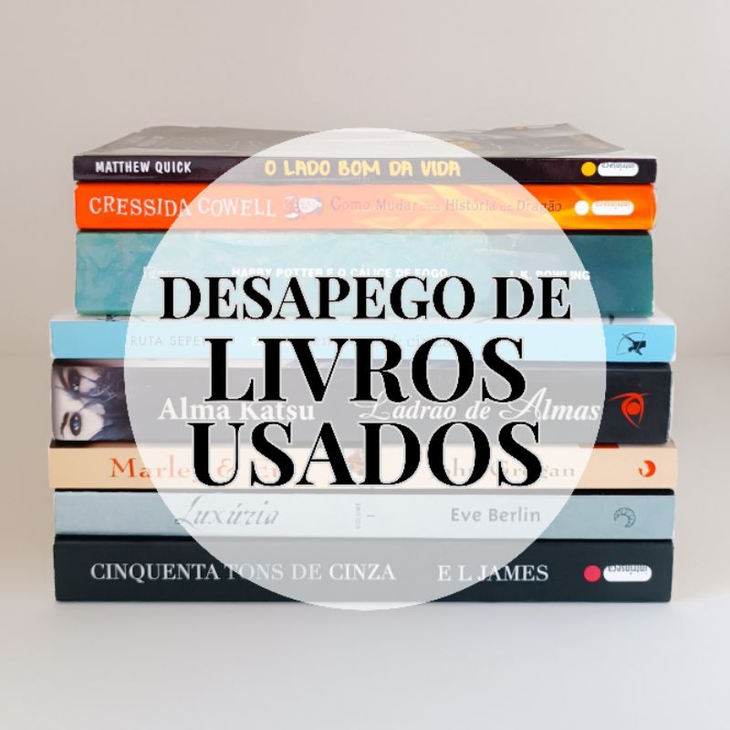 Desapego de livros usados por R$10, R$15 e R$20