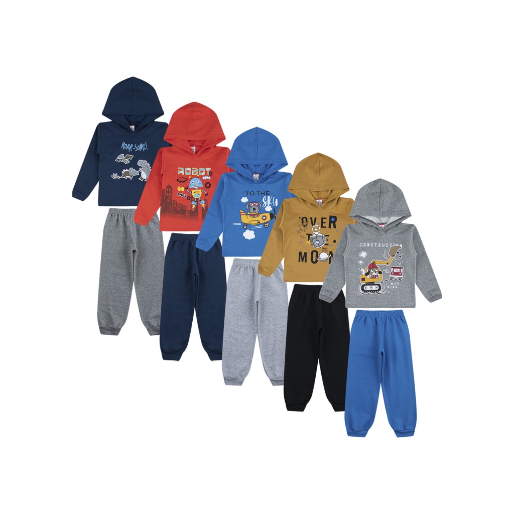 Kit 5 Conjuntos Infantil de Inverno Menino Tamanho 1 a 8 anos Roupas de  Inverno | Shopee Brasil