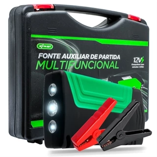 Auxiliar de Partida Veicular Portátil Cabo de Chupeta Maleta Jump Starter