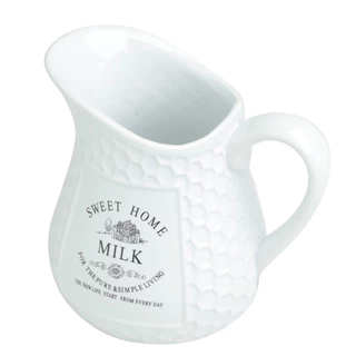 Leiteira Jarra De Cerâmica Para Cozinha Mesa 520ml Milk Sweet Home