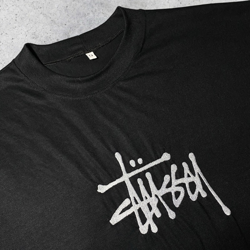 Camiseta Oversized Stussy Bordado Street Wear 100% algodão