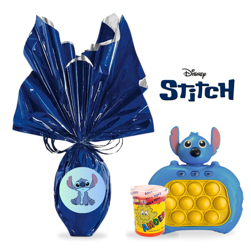 Ovo De Páscoa Pelúcia Stitch Infantil Ao Leite 250g | Shopee Brasil