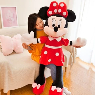 Boneca Gigante de Pelúcia Minnie Vestido Vermelho mede 75 cm super indicado para decorar presente etc