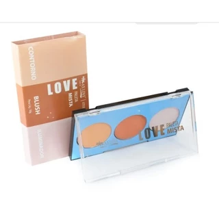 Paleta 3 em 1 Max Love Contorno Blush e Iluminador 10g